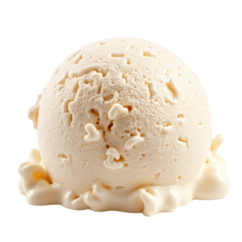 Delicious scoop of classic vanilla ice cream on a transparent background file for design projects png