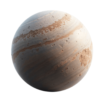 Detailed view of an alien planet in deep space with swirling atmospheric patterns and surface features perfect for science fiction concepts and cosmic backgrounds png