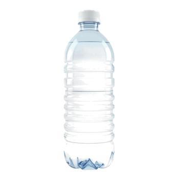Full plastic water bottle with white cap isolated This is a file with a transparent background png