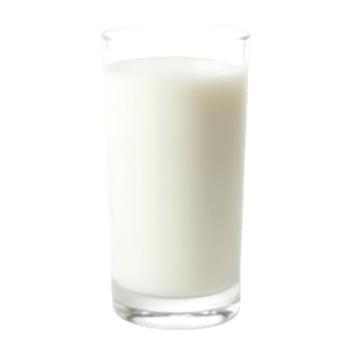 Glass of fresh white milk isolated on a transparent background for healthy drinks and nutrition png