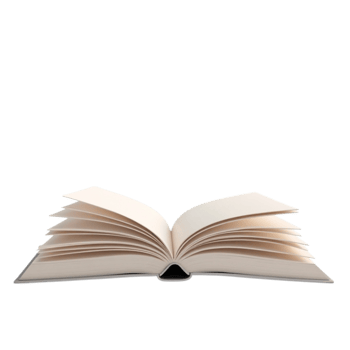 Open Book with Blank Pages Ready for Knowledge or Storytelling, Isolated on Transparent Background png