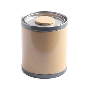 Shiny Cylindrical Metal Container with Lid Isolated on Transparent Background for Mockup png