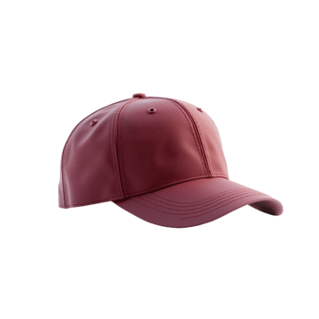 Single Isolated Red Baseball Cap on Transparent Background png