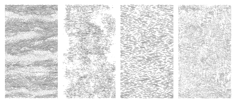 abstract wavy line pattern Minimal texture set hand drawn black contour background design on transparent backdrop for fabric wallpaper surface textile wrapping paper packaging vector