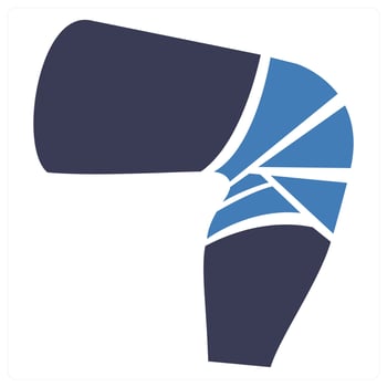 Knee Injury icon concept in blue color vector