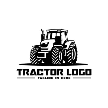 tractor logo design template vector