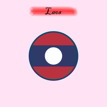 simple icon of the country flag of Laos vector
