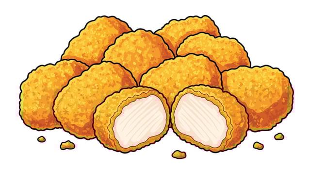 Crispy Golden Chicken Nuggets Delicious Bites of Comfort Food Perfect for Snacking vector