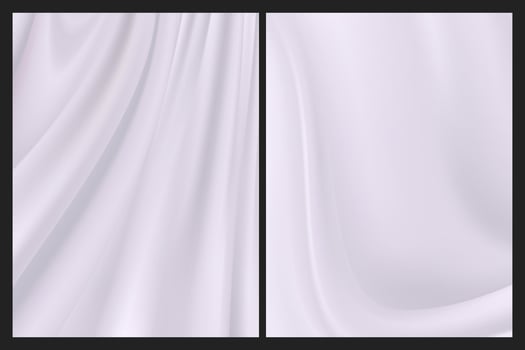 realistic white billowing cloth background vector