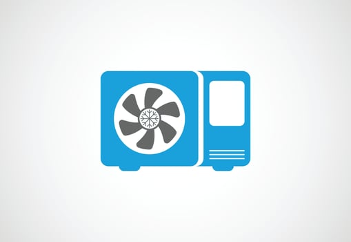 Air conditioner logo design. Cleaning and repairing Air conditioner, design Template. vector