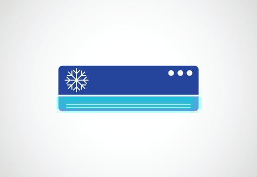 Air conditioner logo design. Cleaning and repairing Air conditioner, design Concept. vector