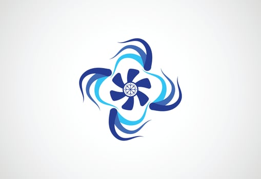 Air conditioner logo design. Cleaning and repairing Air conditioner, illustration vector