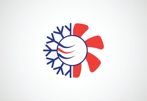 Air conditioner logo design. Cleaning and repairing Air conditioner, design Template vector