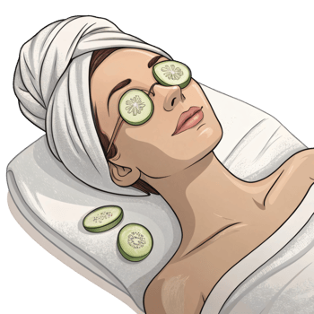 Facial Relaxation in Cartoon Style png