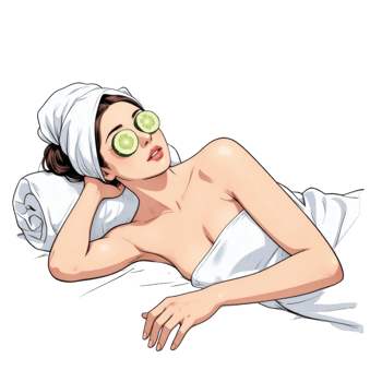 Skincare Relaxation Moment Art png