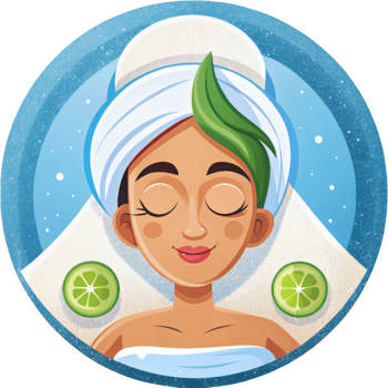 Woman in Spa Mood Clip Art png