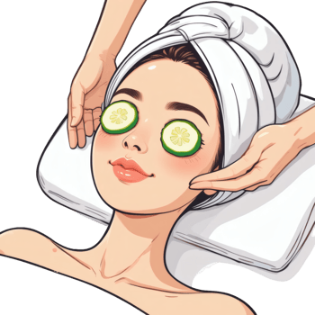 Spa Woman Lying Down Illustration png