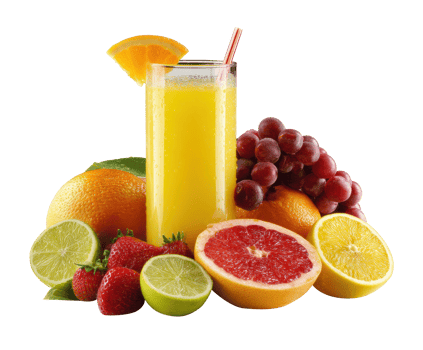Refreshing citrus beverage with assorted fruits for summer enjoyment png