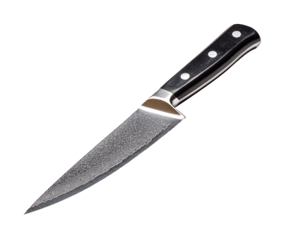 High quality kitchen knife with ergonomic handle for culinary tasks png