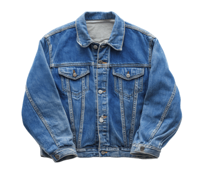 Casual denim jacket for stylish autumn looks or everyday wear png