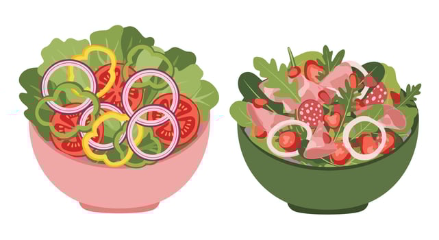 Delicious and Healthy Salad Ideas for a Refreshing and Nutritious Summer Treat vector
