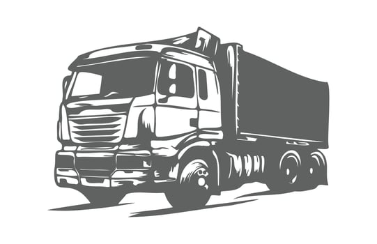 a black and white drawing of a truck vector