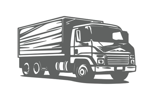 a black and white illustration of a truck vector