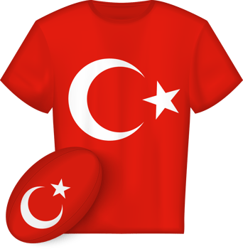 Turkey rugby jersey with rugby ball png