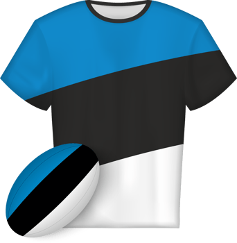Estonia rugby jersey with rugby ball png