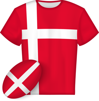 Denmark rugby jersey with rugby ball png