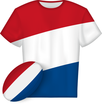 Netherlands rugby jersey with rugby ball png