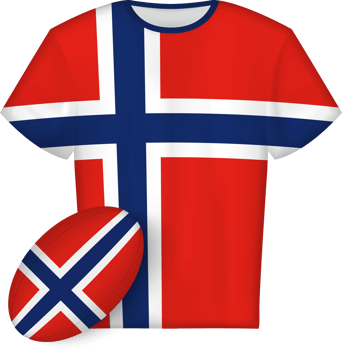 Norway rugby jersey with rugby ball png