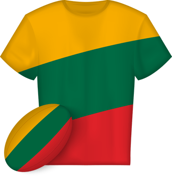 Lithuania rugby jersey with rugby ball png