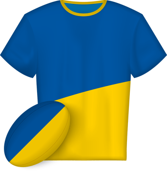 Ukraine rugby jersey with rugby ball png