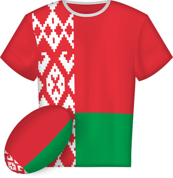 Belarus rugby jersey with rugby ball png