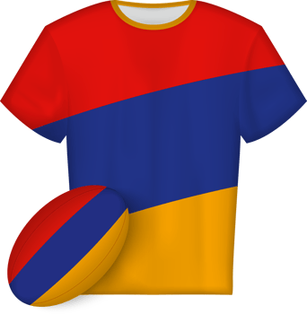 Armenia rugby jersey with rugby ball png