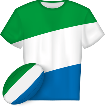 Sierra Leone rugby jersey with rugby ball png