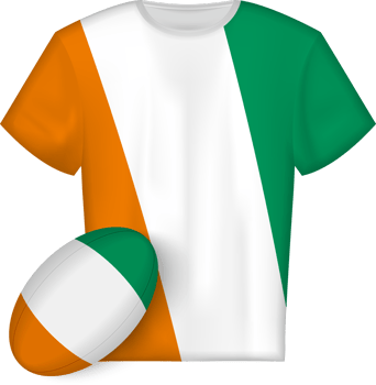 Ivory Coast rugby jersey with rugby ball png