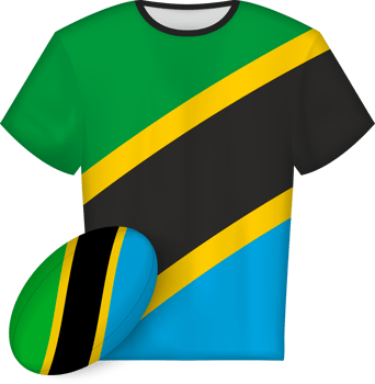 Tanzania rugby jersey with rugby ball png