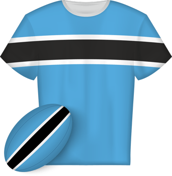 Botswana rugby jersey with rugby ball png