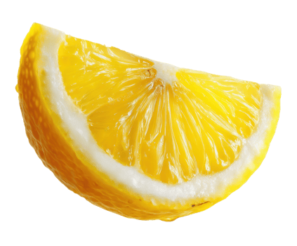 Fresh lemon slice for culinary use and beverage enhancement png