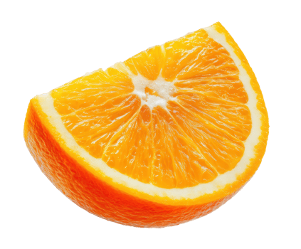 Fresh orange slice perfect for healthy snacks and recipes png