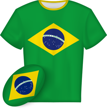 Brazil rugby jersey with rugby ball png