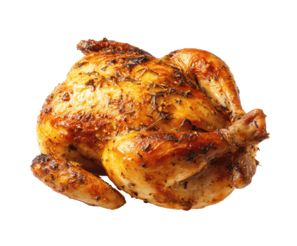 Savory roasted chicken with herbs for delicious meals at home png