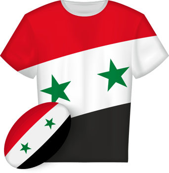 Syria rugby jersey with rugby ball png