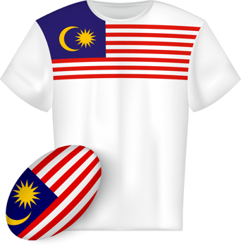Malaysia rugby jersey with rugby ball png
