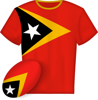 East Timor rugby jersey with rugby ball png