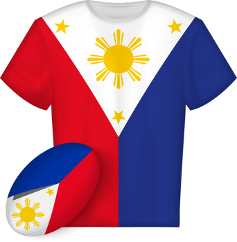 Philippines rugby jersey with rugby ball png