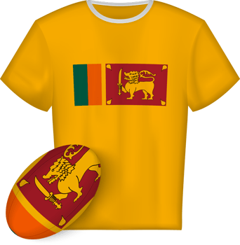 Sri Lanka rugby jersey with rugby ball png
