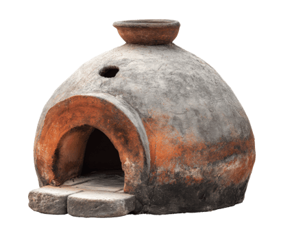 Traditional clay oven for baking bread in rustic style png